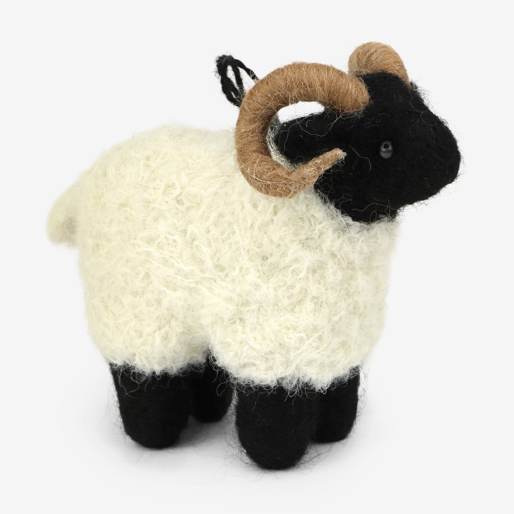 The Au Gres Sheep Factory: Needlefelt Ornaments: Ram