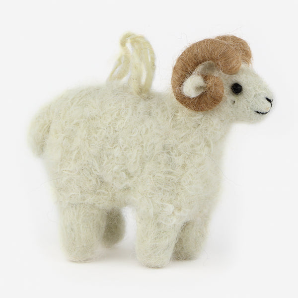 The Au Gres Sheep Factory: Needlefelt Ornaments: Ram