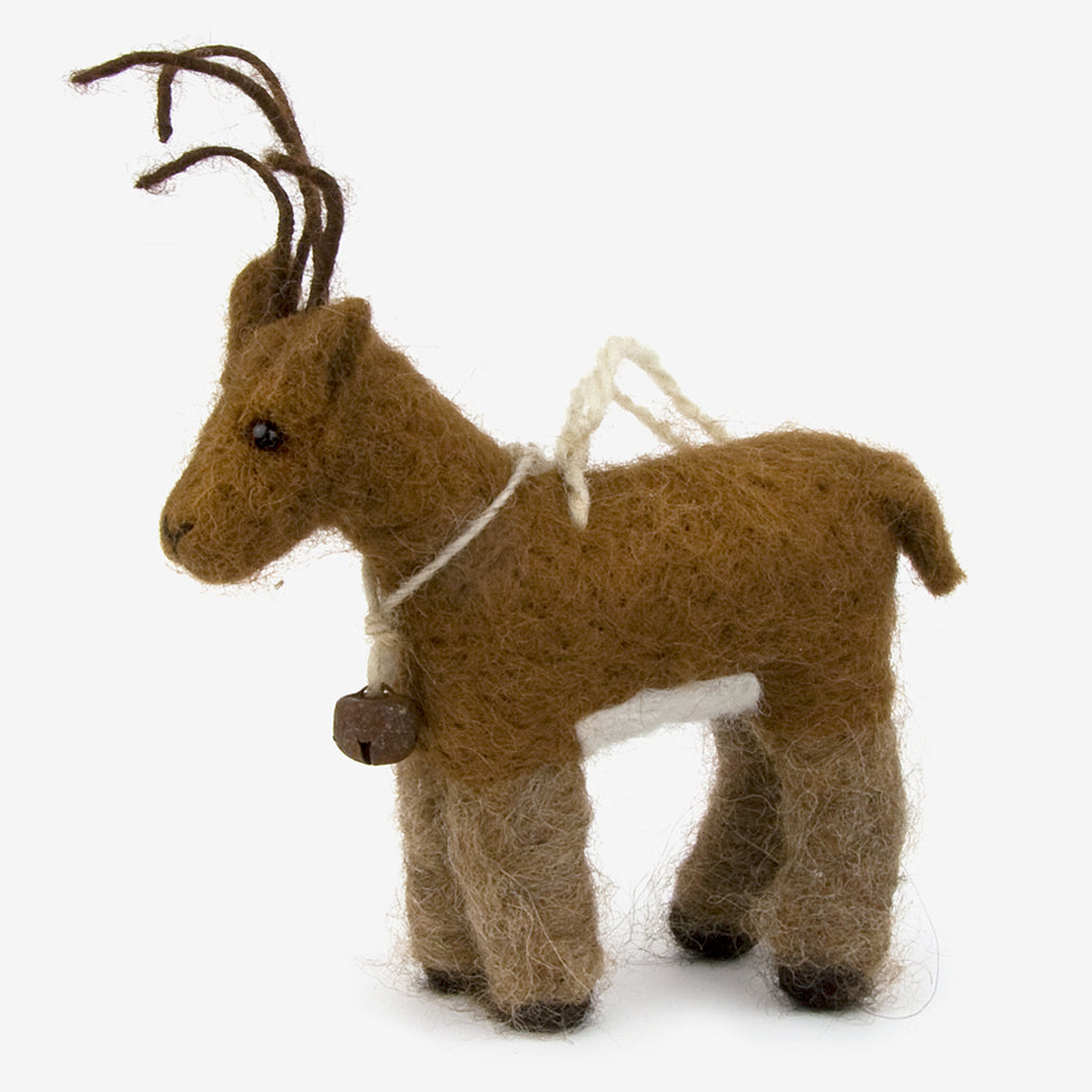 The Au Gres Sheep Factory: Needlefelt Ornaments: Reindeer