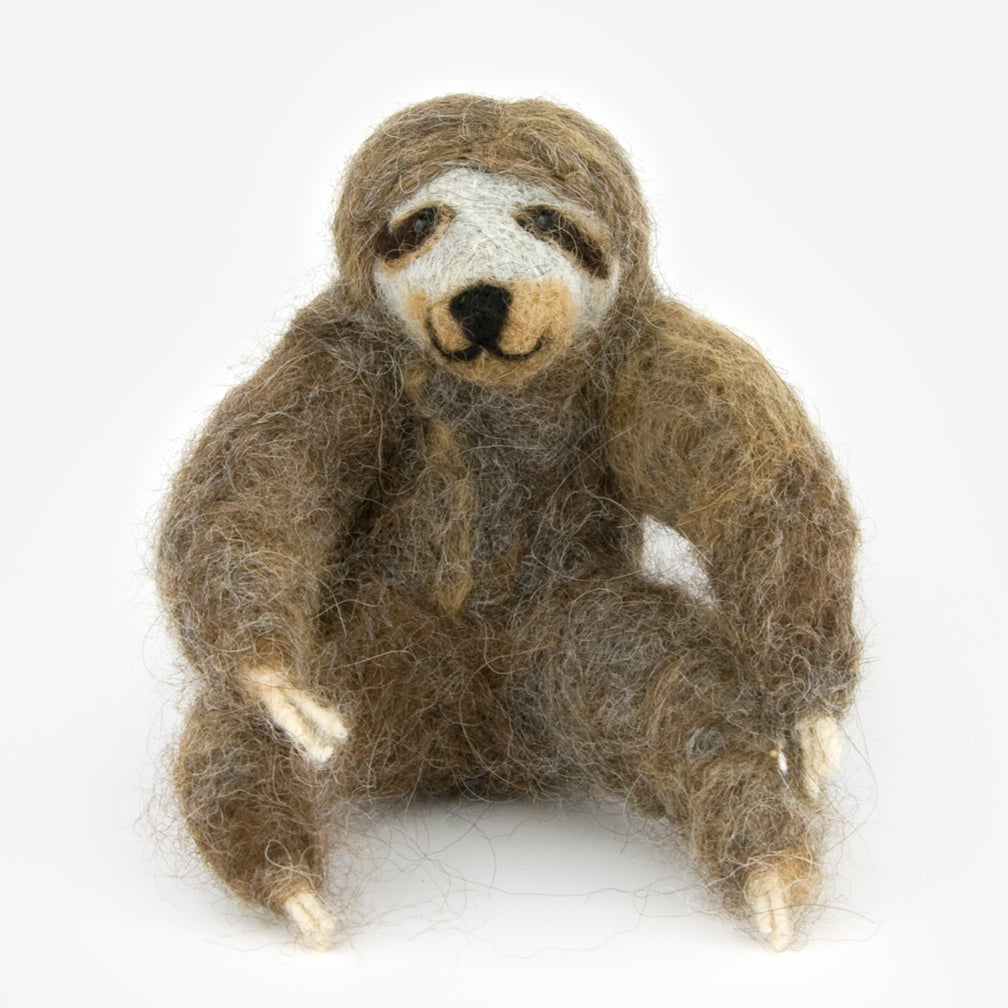 The Au Gres Sheep Factory: Needlefelt Ornaments: Sloth