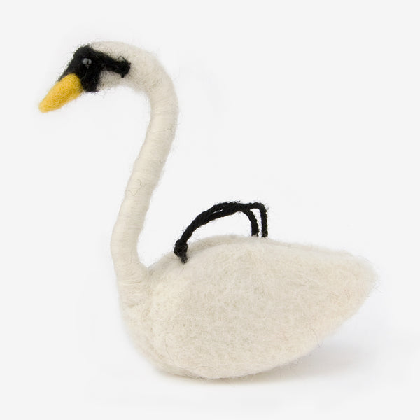 The Au Gres Sheep Factory: Needlefelt Ornaments: Swan