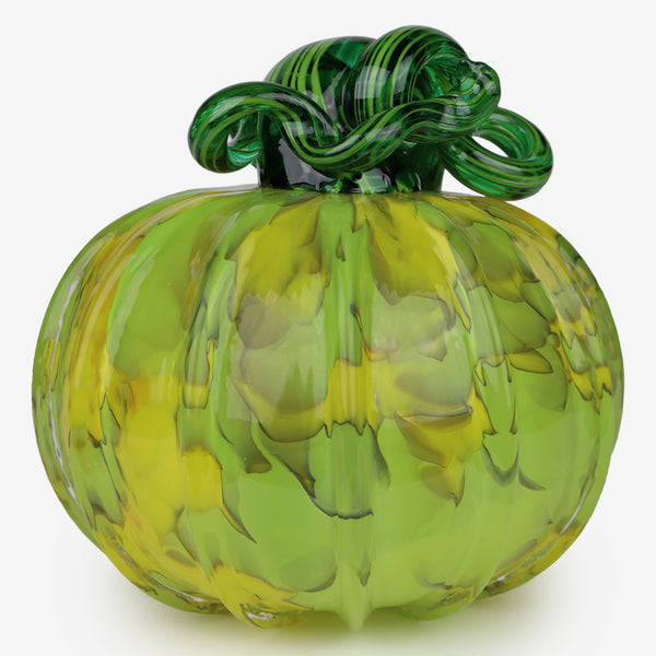 The Glass Forge: Extra Large Pumpkin: Green Yellow