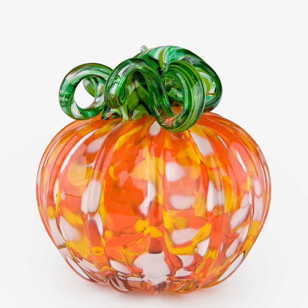 The Glass Forge: Large Pumpkin: Candy Corn