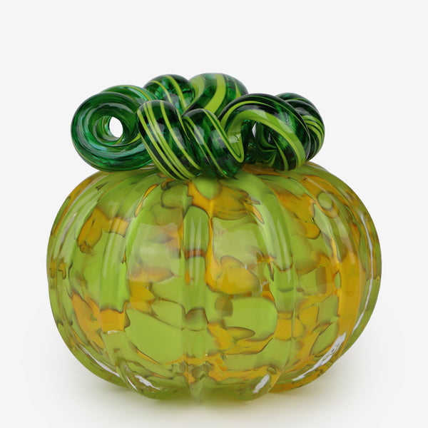 The Glass Forge: Large Pumpkin: Green Yellow