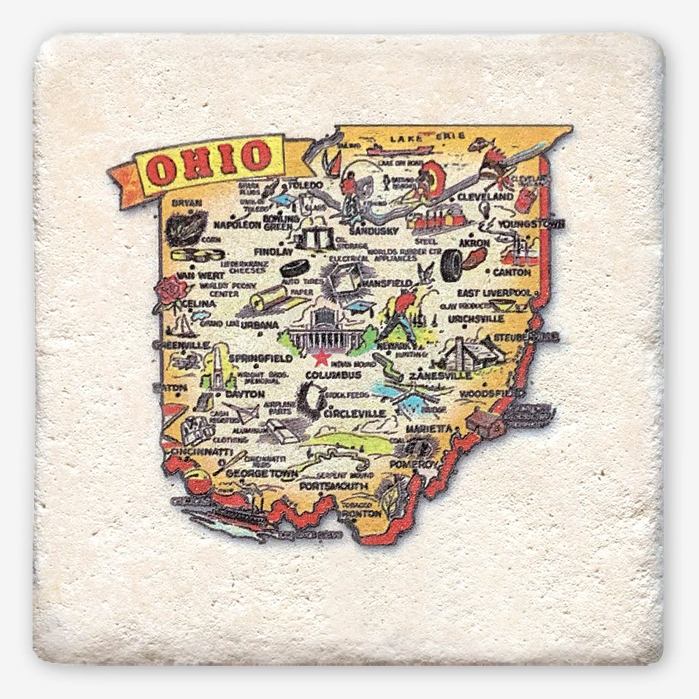 Tipsy Coasters: Ohio Map