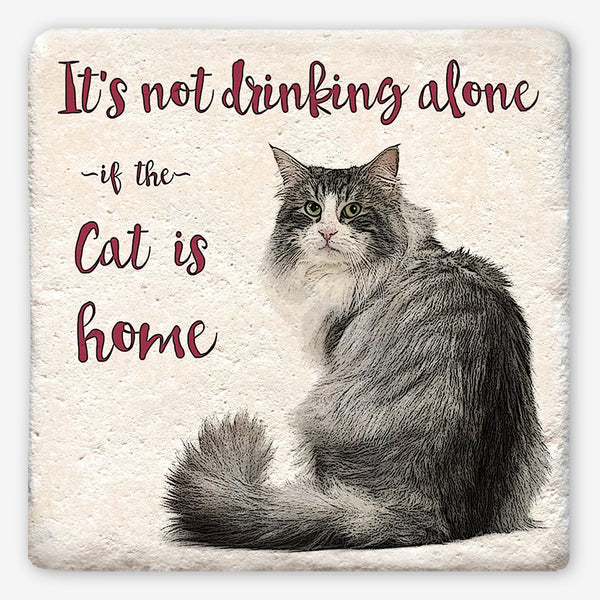 Tipsy Coasters: It's Not Drinking Alone Cat