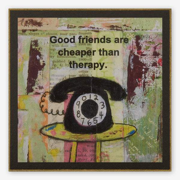 Vintage Girl Designs Wood Plaque: Therapy