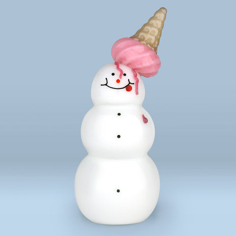 Vitrix Hot Glass Studio Breast Cancer sale Pink Ribbon Snowman