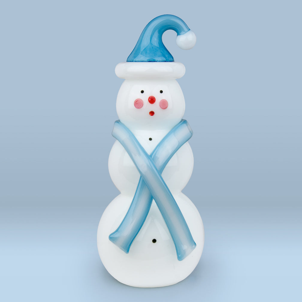 Vitrix Hot Glass Studio: Snowmen: Light Blue Stocking