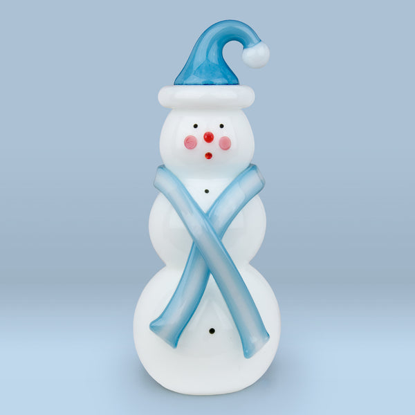 Vitrix Hot Glass Studio: Snowmen: Light Blue Stocking