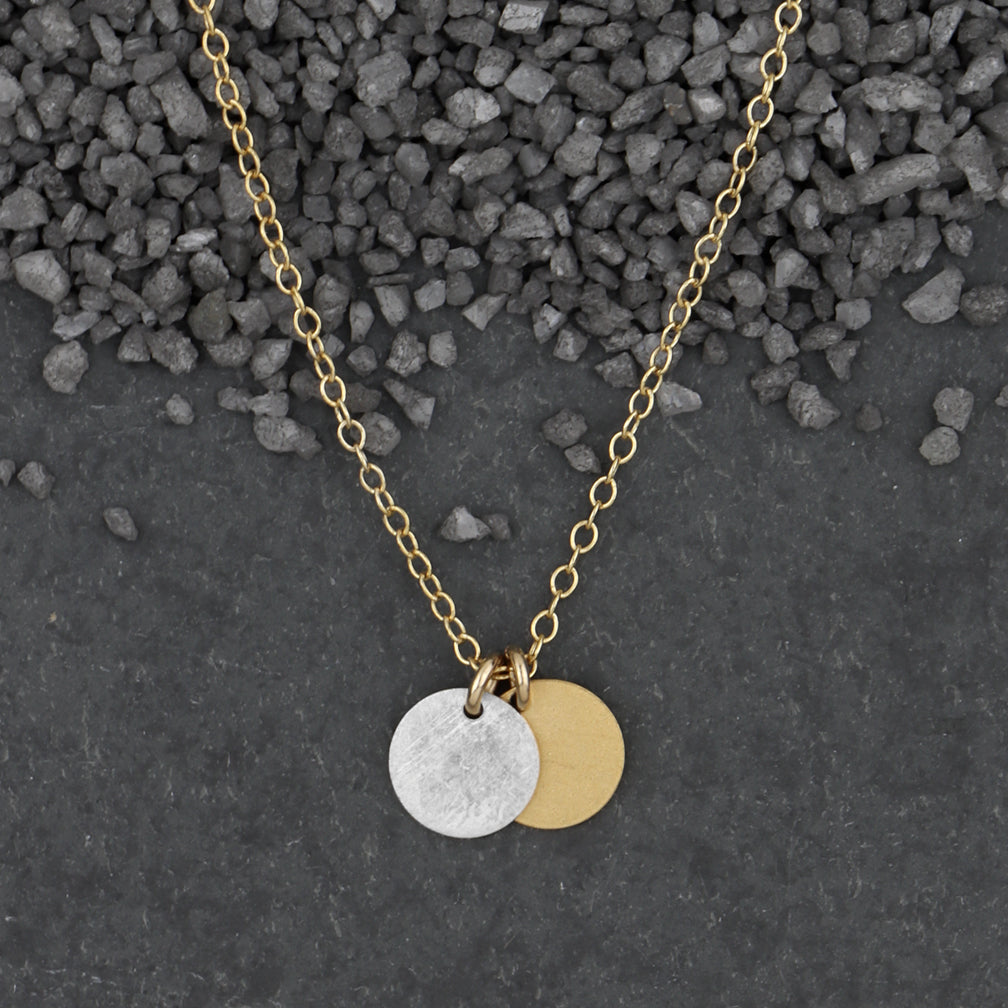 Zina Kao Exclusives Necklace: Two Tiny Dot, Mostly Gold
