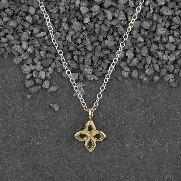 Zina Kao Exclusives Necklace: Itty Bitty Star, Gold with Silver Chain