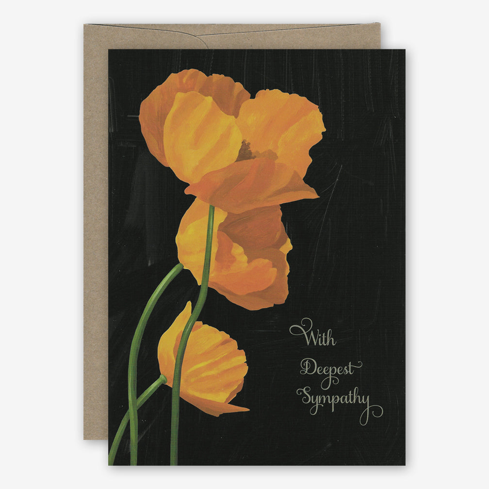 23rd Day Sympathy Card: Yellow Poppy