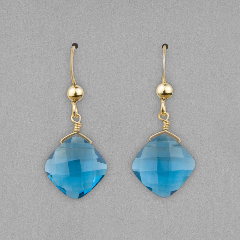 Anna Balkan Earrings: Kylie Fun, Gold with Spinel