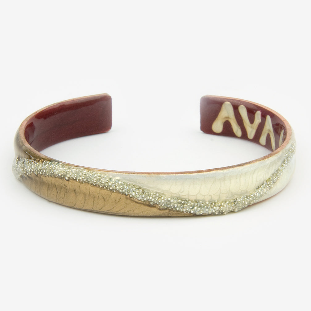 Ava Austin Studios: Wave FaCuff: Bronze, Ivory