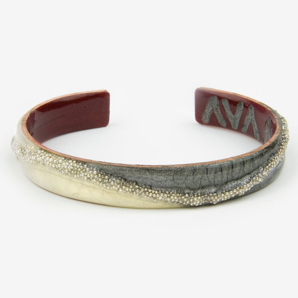Ava Austin Studios: Wave FaCuff: Pewter, Ivory