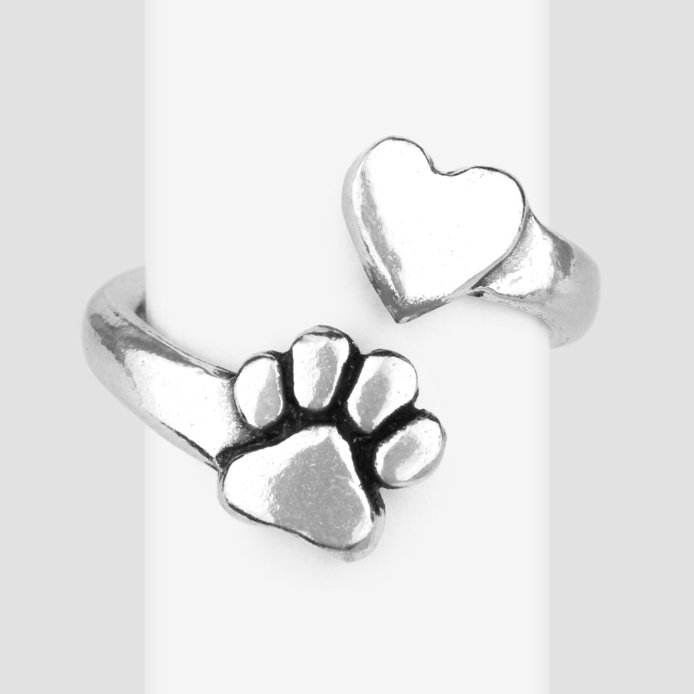 Basic Spirit: Ring: Dog: Paw Print/Heart