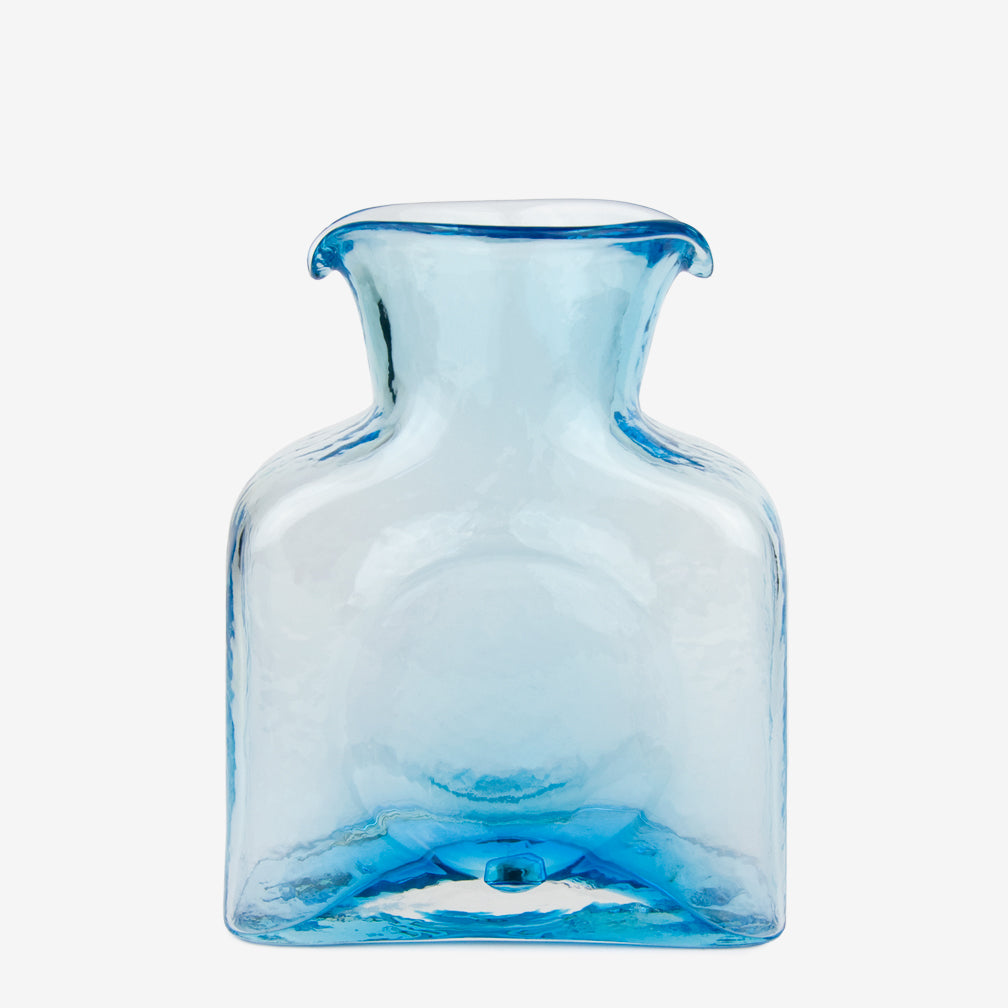Blenko Glass Company: Mini Classic Water Bottle: Ice Blue