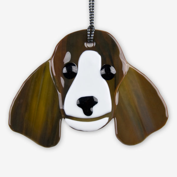 Charlotte Arvelle Glass: I'm A Pup Ornaments: Springer