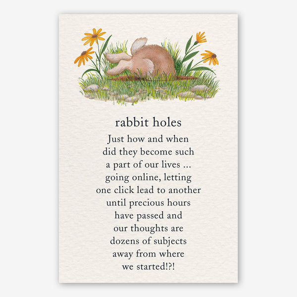 Cardthartic Friendship Card: Rabbit Holes