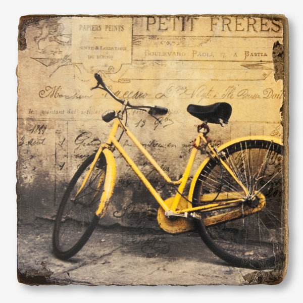 Cedar Mountain Studios: Lost + Found Art Block: Yellow Bicycle