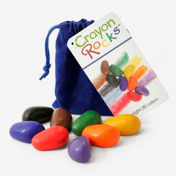 Crayon Rocks: 8 Colors in a Blue Velvet Bag