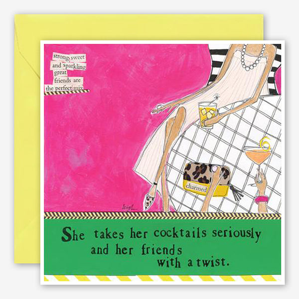 Curly Girl Design: Friendship Card: Cocktails