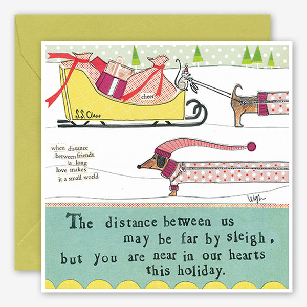 Curly Girl Design: Holiday Card: Tucker’s Sleigh Ride