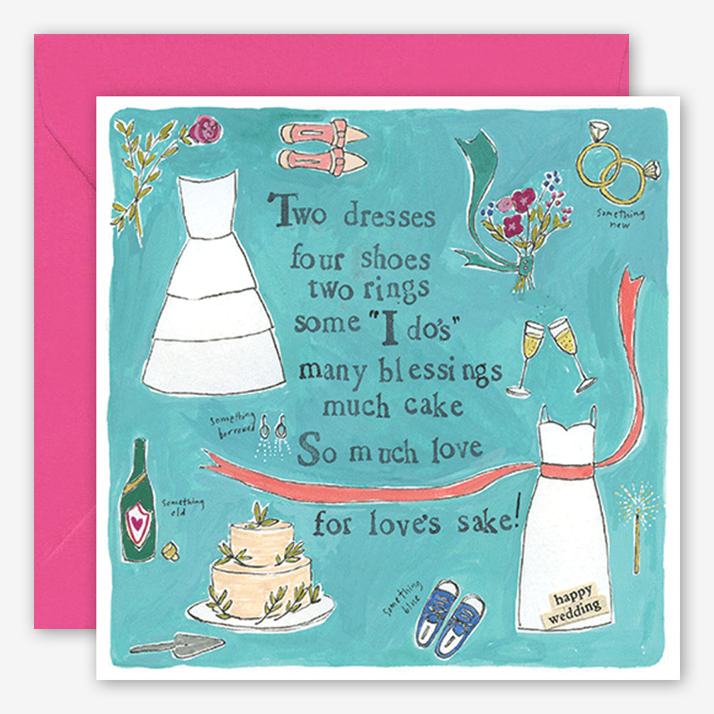 Curly Girl Design: Wedding Card: Two Dresses