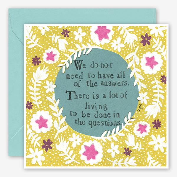Curly Girl Design: Encouragement Card: Living the Questions