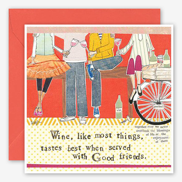 Curly Girl Design: Friendship Card: Wine With Friends