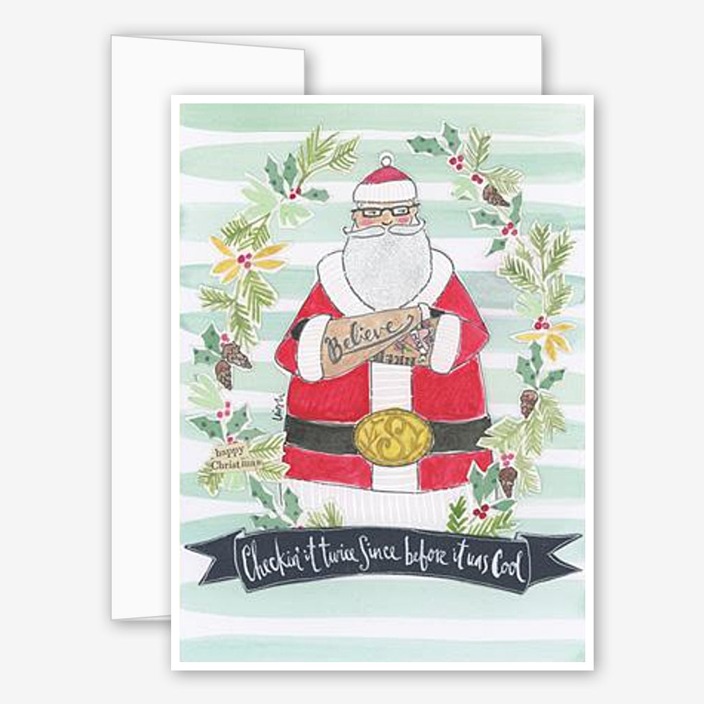 Curly Girl Design: Holiday Card: Hipster Claus