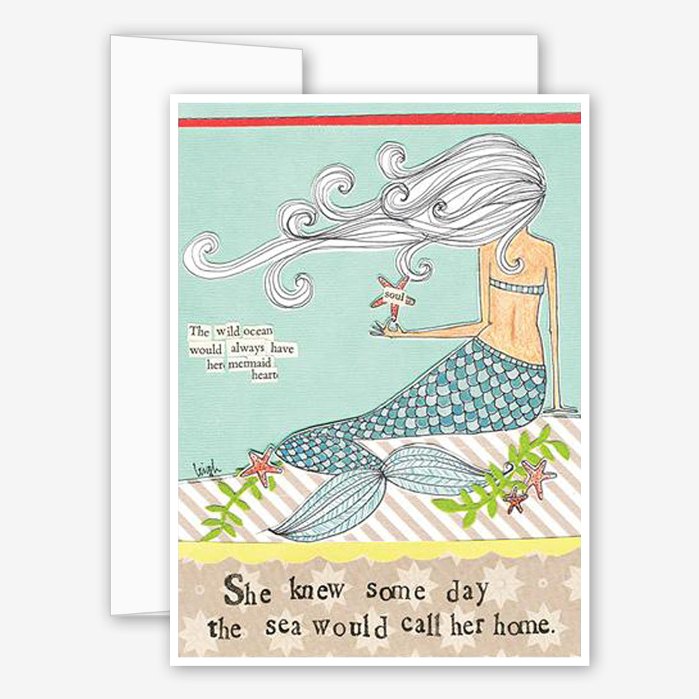 Curly Girl Design: Friendship Card: Mermaid
