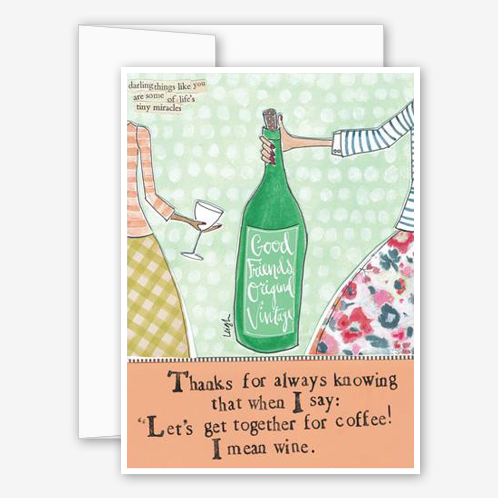 Curly Girl Design: Friendship Card: Mean Wine