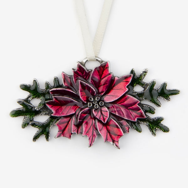 Danforth Pewter: Pewter Ornaments: Poinsettia 2011 Annual Ornament