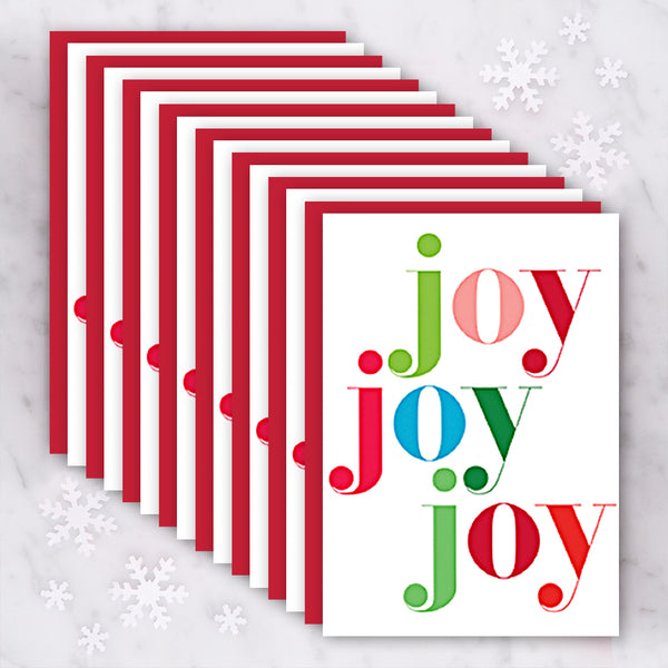 Design With Heart Holiday Box of Cards: Joy Joy Joy