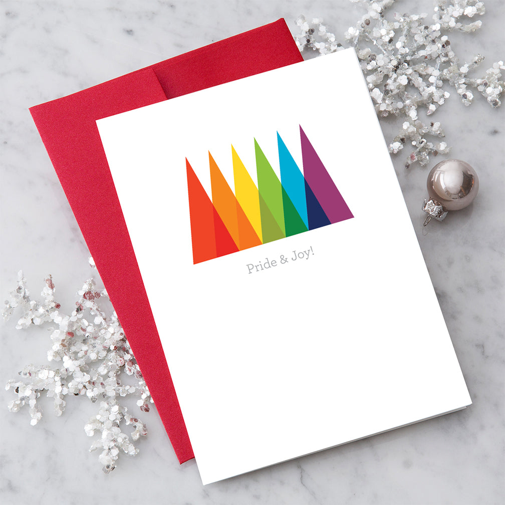 Design With Heart Holiday Card: Pride & Joy Rainbow Trees