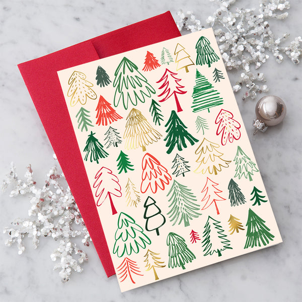Design With Heart Holiday Card: Christmas Trees