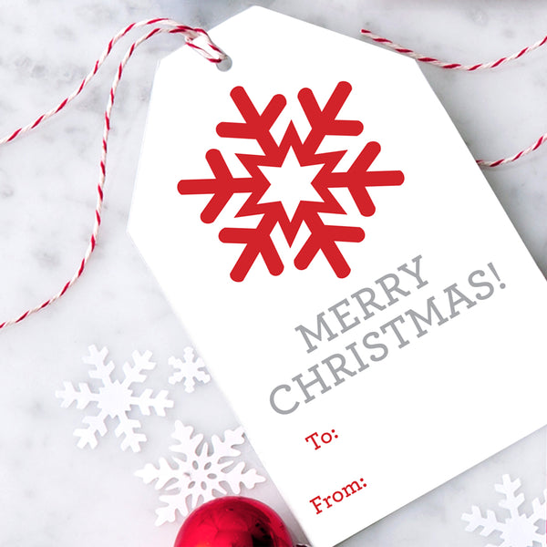 Design with Heart Studio Gift Tags: Merry Christmas Snowflake
