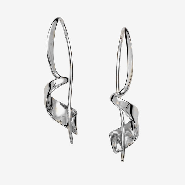 Ed Levin Designs: Earrings: Corkscrew Small, Silver