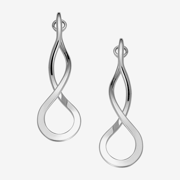 Ed Levin Designs: Earrings: Endless Braid Small, Silver