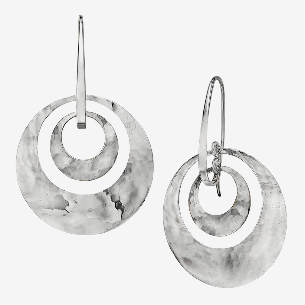 Ed Levin Designs: Earrings: Jaunty, Silver