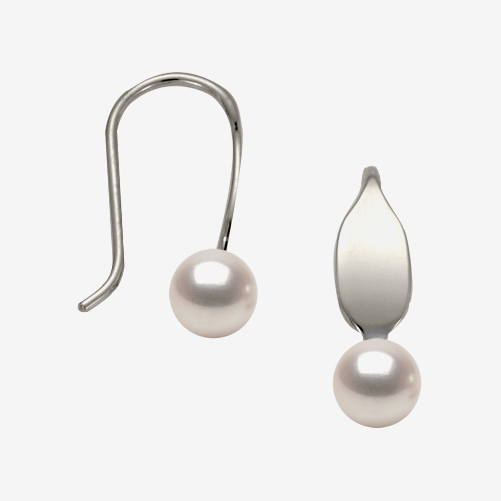 Ed Levin Designs: Earrings: La Petite Large, Silver with Pearls