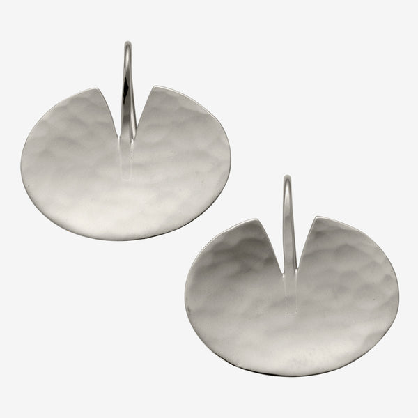 Ed Levin Designs: Earrings: Lily Pad Small, Silver