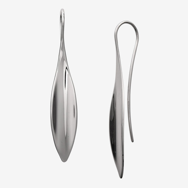 Ed Levin Designs: Earrings: River Willow, Silver