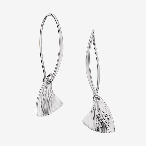 Ed Levin Designs: Earrings: Shimmer Drop, Silver