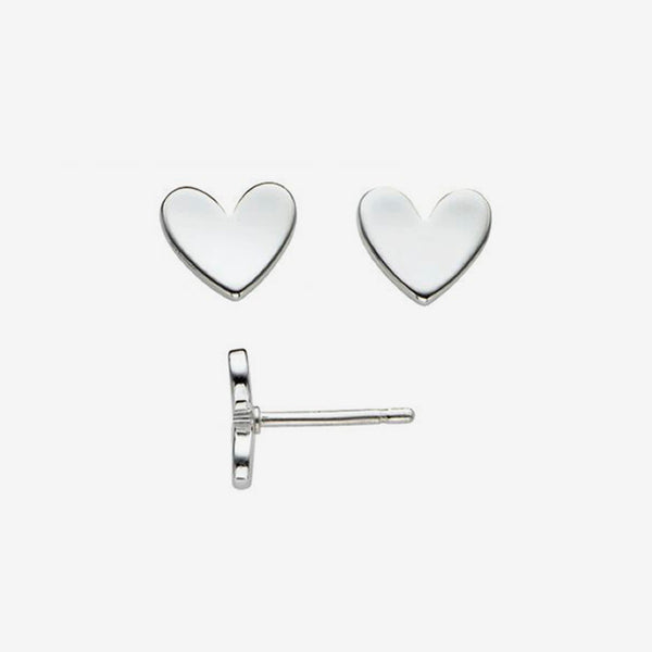 Ed Levin Designs: Post Earrings: Sweet Heart, Silver