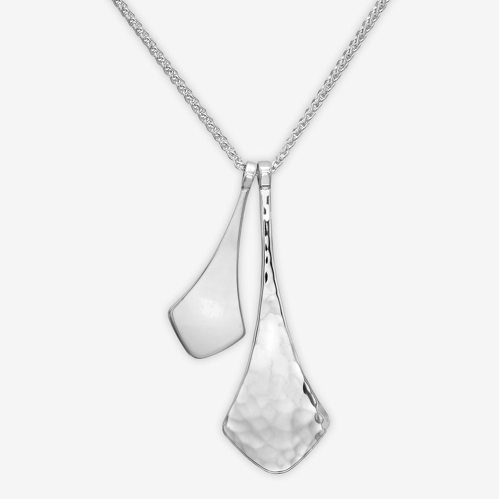 Ed Levin Designs: Necklace: Breezy Pendant, Silver 18"