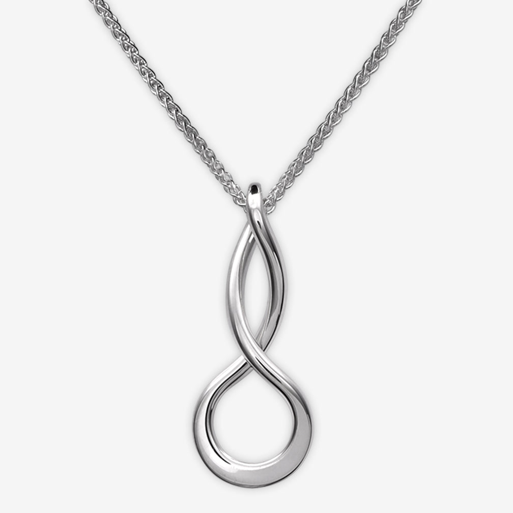 Ed Levin Designs: Necklace: Infinity Pendant, Silver 18"