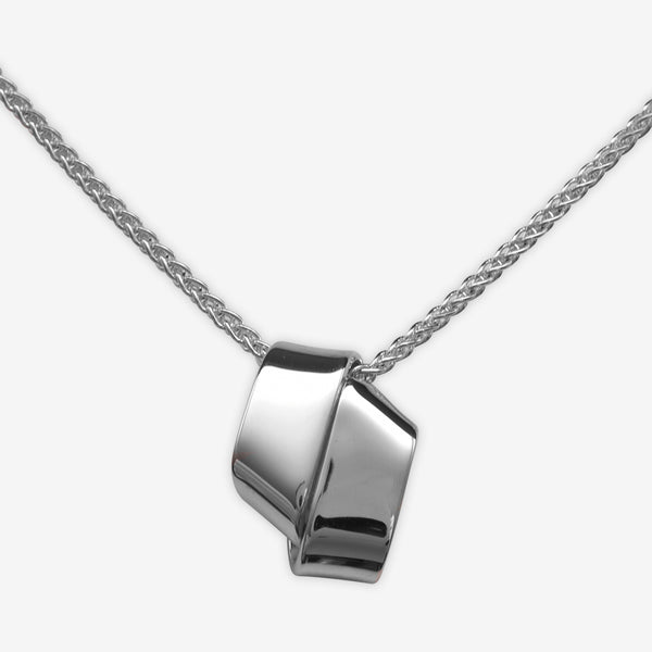 Ed Levin Designs: Necklace: Love Knot Pendant, Silver 18"